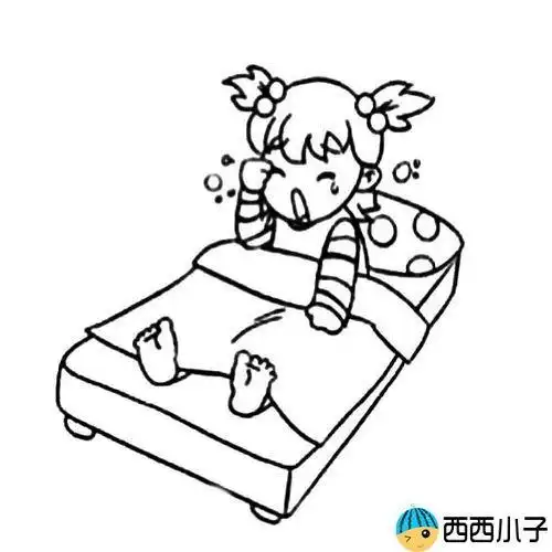 起床简笔画起床简笔画男孩