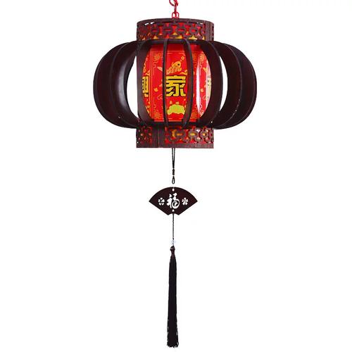 龙年led实木灯笼中国风电动旋转走马灯新年春节室内阳台装饰灯笼