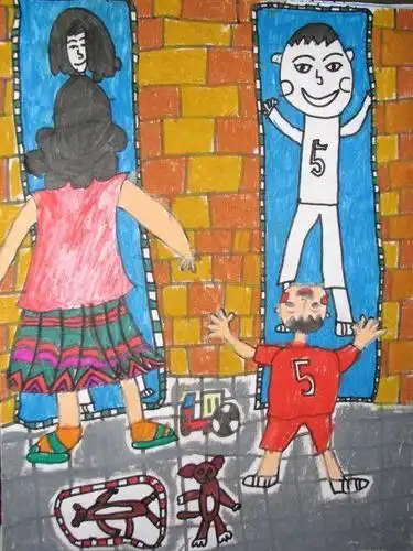 笔画哈哈镜人物简笔画哈哈镜中的扭曲人物简笔画哈哈镜变形图片简笔画