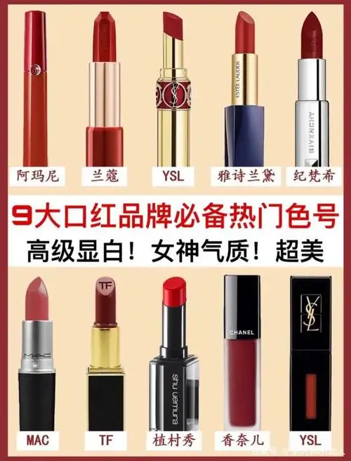 9大口红品牌热门色号合集!