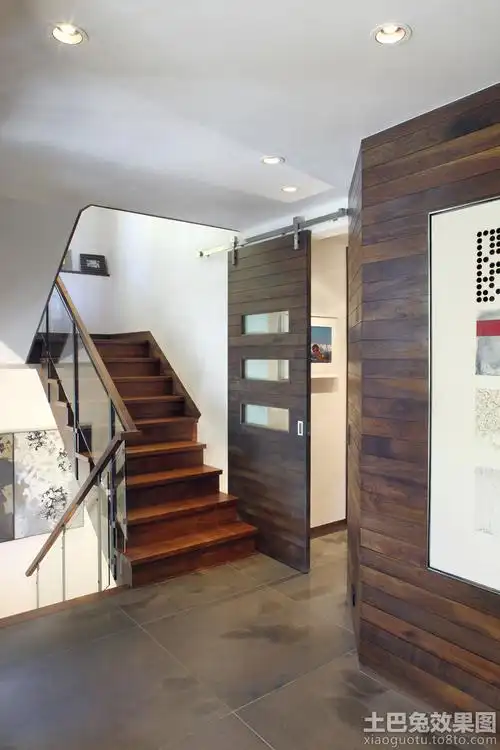 时尚楼梯过道推拉门图片