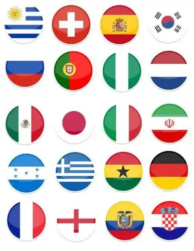 世界杯各国国旗简笔画