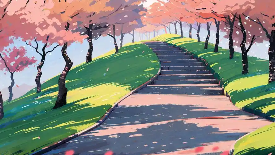 京都街道樱花盛放壁纸