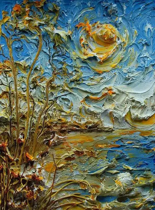 分享一组厚重的肌理画