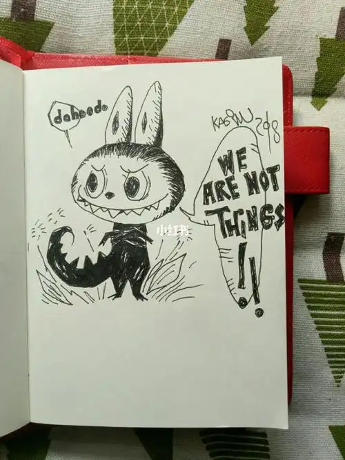 labubu黑白插画手绘