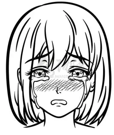 选择皮肤,头发以及眼睛的颜色将其涂好,这样就完成了一个简单哭泣表情