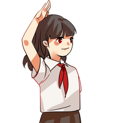 卡通敬礼人物图片-卡通敬礼人物图片素材设计免费下载