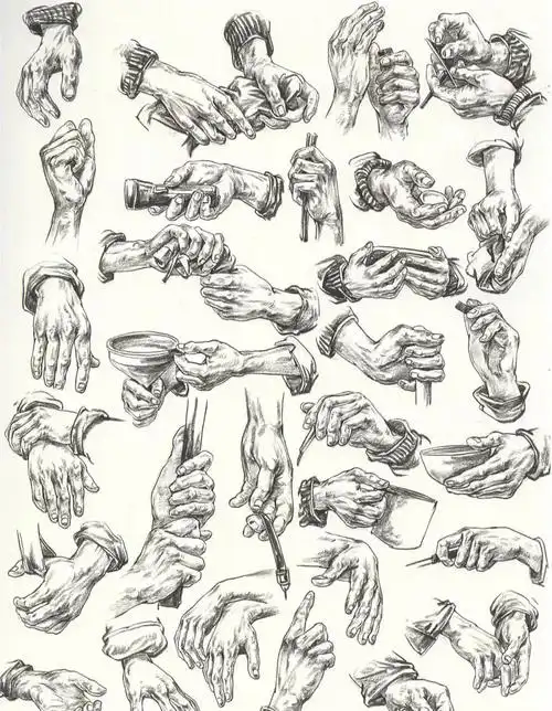 速写手部细节#美术生  #美术  #画画  #速写练习  #速写  #速写写生