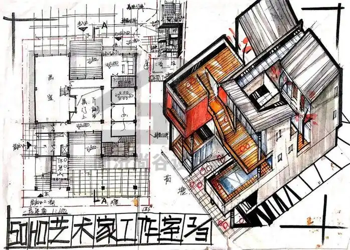 快题模考解评图13 | 大快题真题——soho艺术家工作室设计