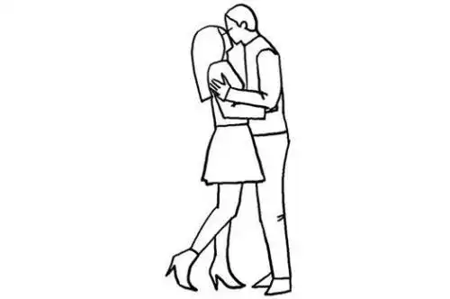 情侣相拥的简笔画简笔画相拥两人拥抱的简笔画首页 简笔画 人物简笔画