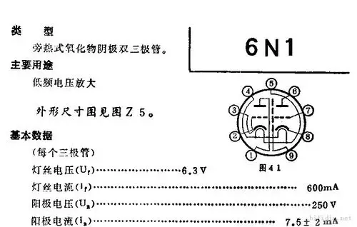 这是手册上的资料  实际应用 和 看管芯内部结构完全一样 只不过6n6