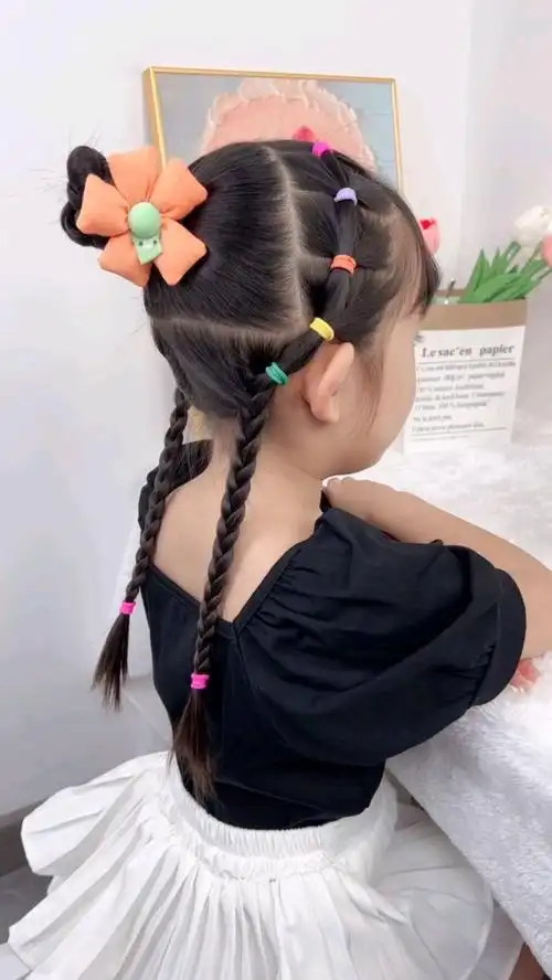 宝宝上学发型这样扎