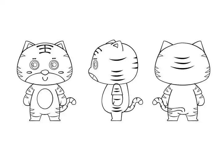 q版,三视图,矢量