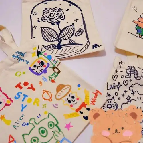 最爱环保袋涂鸦艺术帆布袋手工彩绘