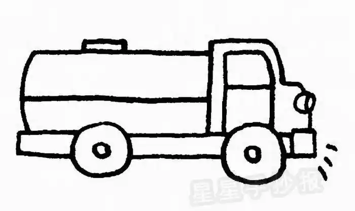 洒水车简笔画教程 - 儿童简笔画大全洒水车简笔画怎么画洒水车简笔画