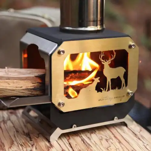 代购 日本进口迷你分体式火箭炉烧烤炉柴火炉户外便携野餐野炊露营