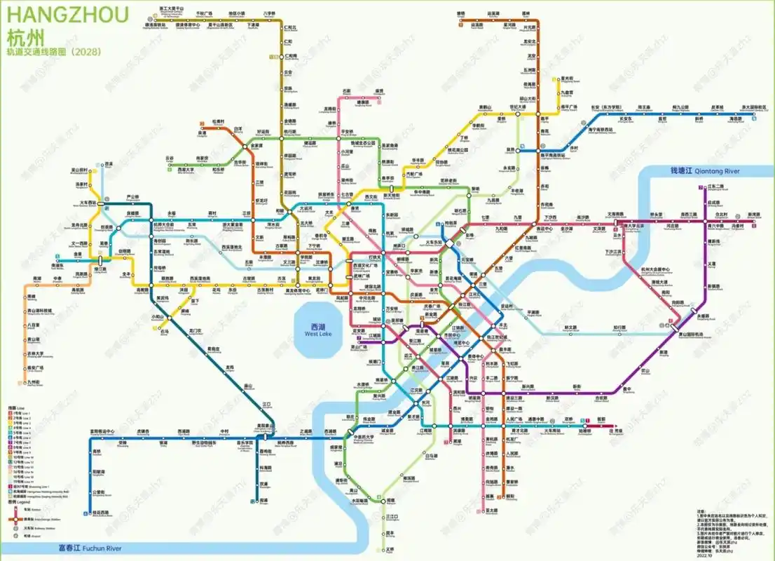杭州地铁线路汇总,看看你在哪 杭州地铁现有跟4期规划建设!