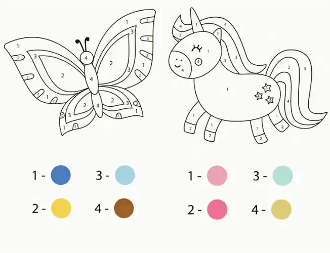 数字涂色游戏可打印