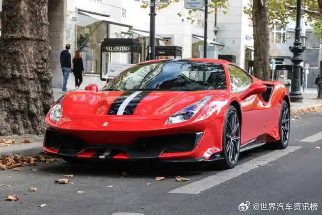 红色法拉利ferrari 488 pista!#汽车