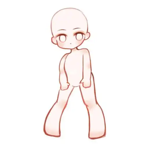 弄了一个q版的全身模板大家点赞自取随便用吧hh