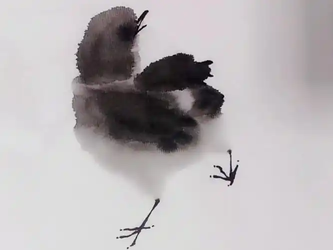 国画写意(扭头的小鸡仔) 画家用笔细腻,详细教学_手机搜狐网