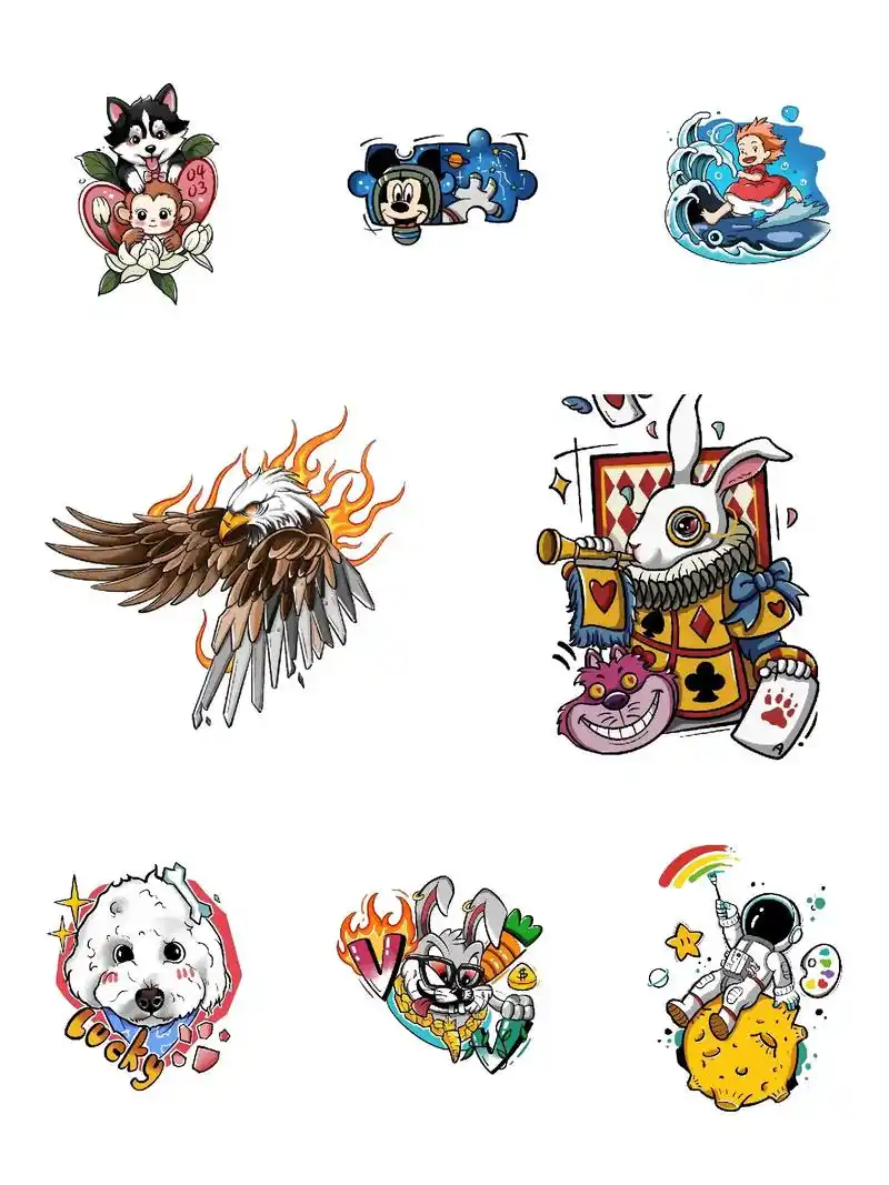 大连纹身原创设计～卡通纹身.