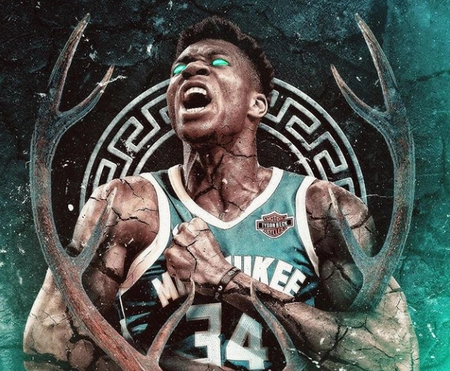 美媒更新社媒晒出字母哥帅气特效图并祝贺其夺得mvp