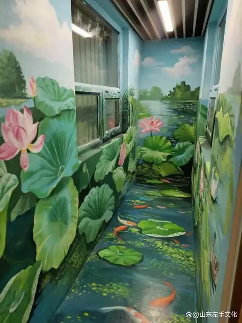 俗称地面彩绘,地面涂鸦,地面立体画,网红地面,创意地面绘画,透水地坪