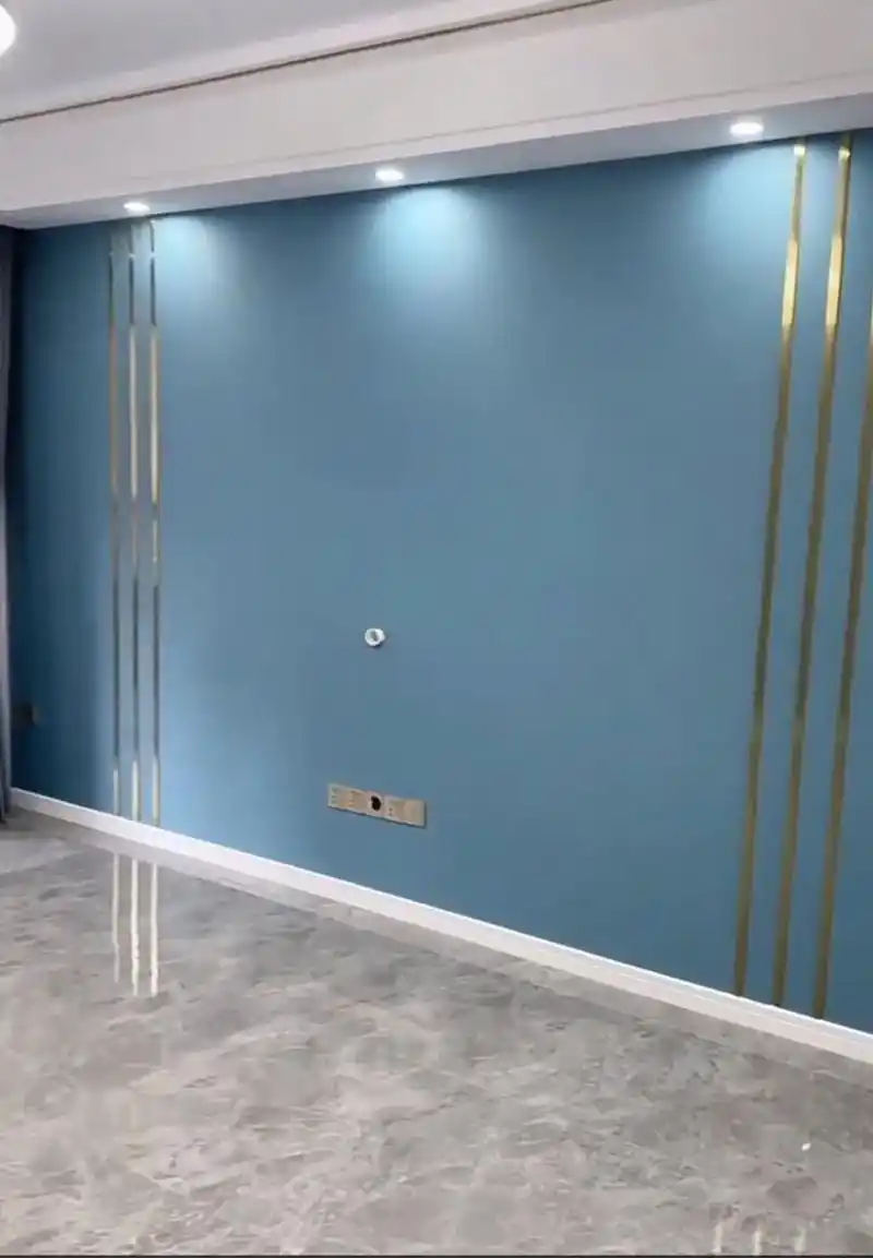 心情要好生活要嗨  壁布 纯色 简单 款式电视背景墙9617 - 抖音