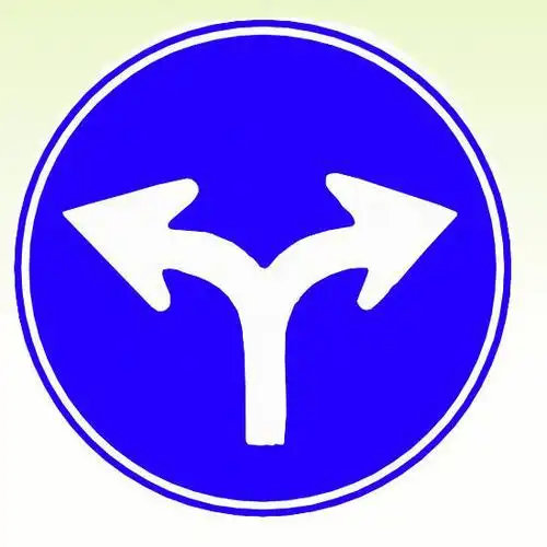 【交通标牌随手拍】 道路分叉路口左右地名指示标牌