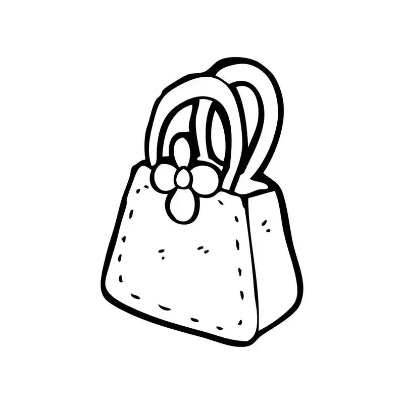 卡通手提包,向量,在白色背景上的卡通手提包