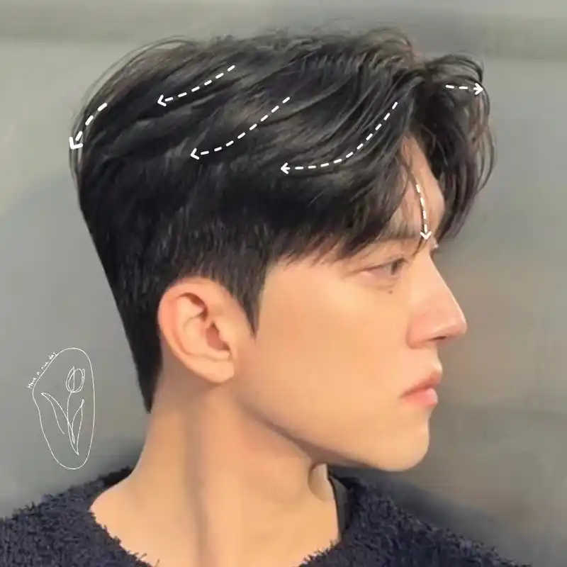 韩式三七分纹理韩式设计, 男生发型做对的真的很加分 长脸真的非常