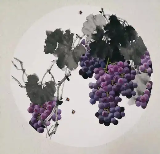 水墨葡萄