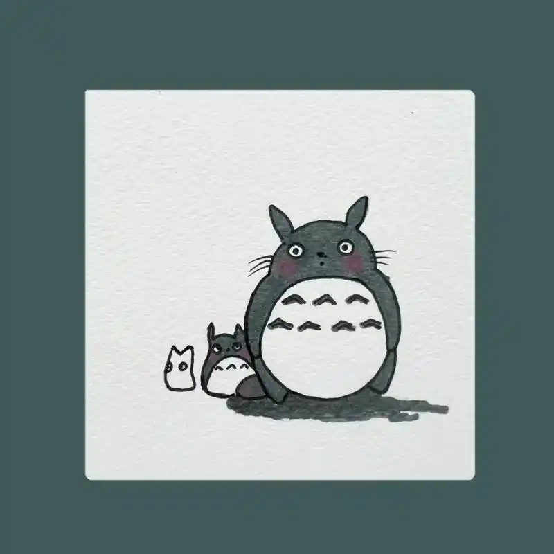 龙猫简易马克笔绘画🎨