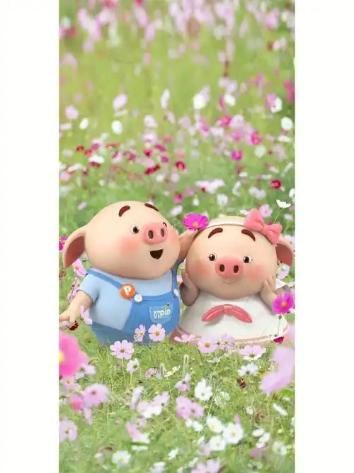 猪小屁壁纸一起来围观小猪猪谈恋爱