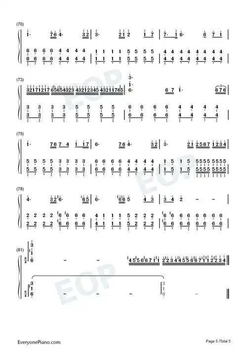 the dawn-完整版-亡灵序曲双手简谱预览5