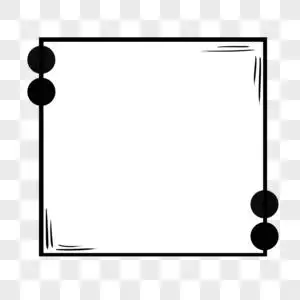 黑白线条花卉边框图片