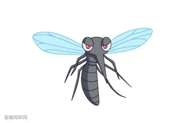 暗夜里的吸血鬼可恶的大蚊子简笔画