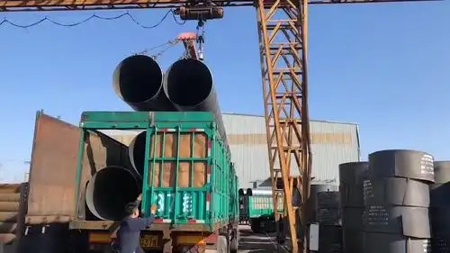 大口径螺旋钢管装车中