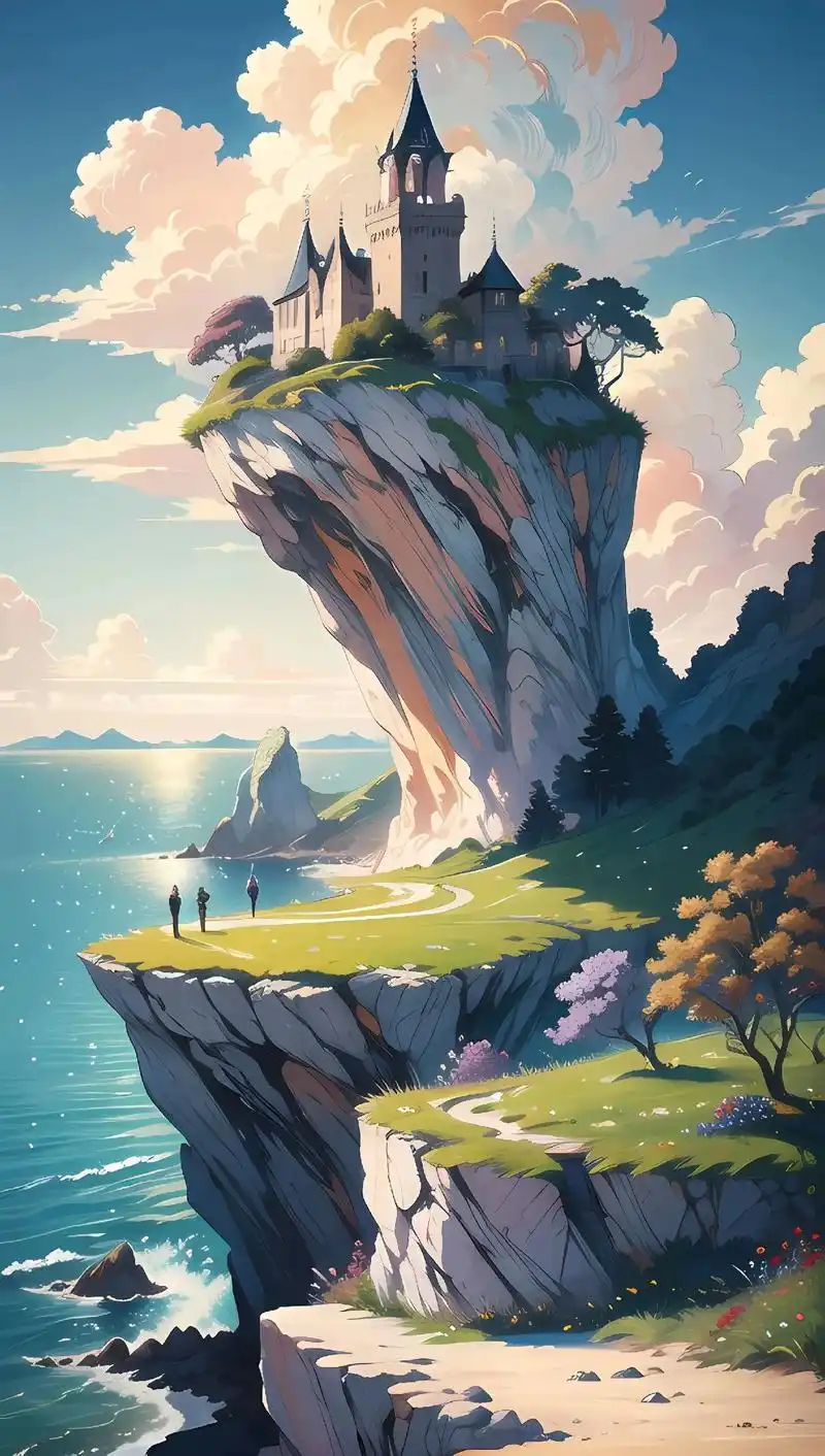 二次元画风,风景壁纸.抖音搜"神图君"进小程 - 抖音