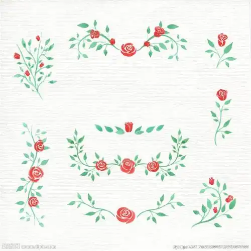 玫瑰花边设计图__花草_生物世界_设计图库_昵图网nipic.com