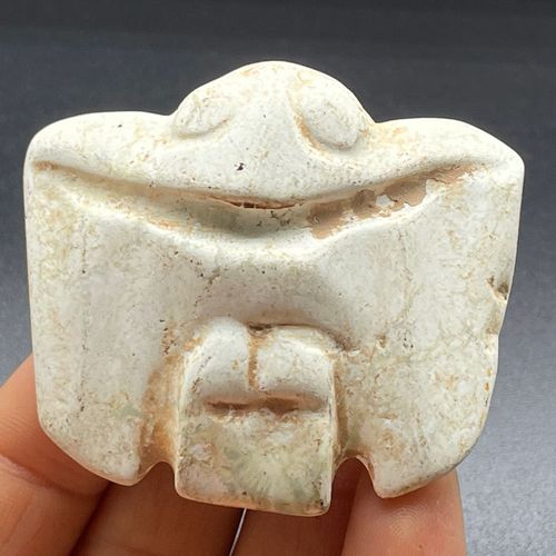 古玩玉器高古玉古董旧藏老气风化包浆鸡骨白玉蝉红山文化把玩挂件