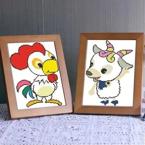 小件十字绣手工自己秀牛新款十二生肖属相动物简单十字绣套件