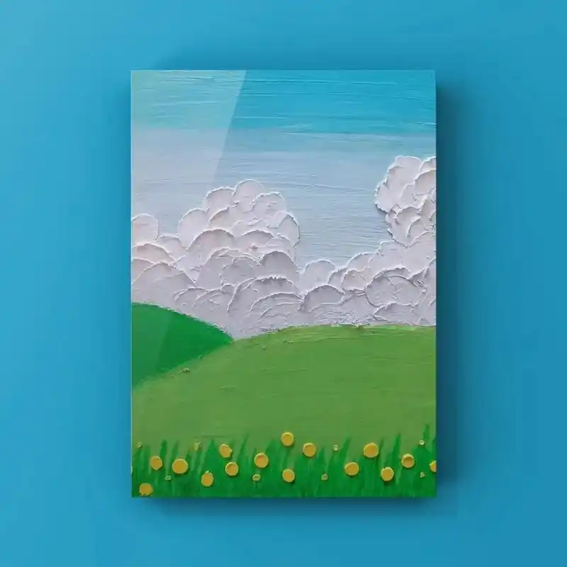 自学油画棒/临摹一下#油画棒风景画 #零基础油画 #油画棒教 - 抖音