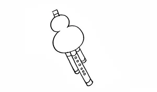 葫芦丝怎么画乐器葫芦丝简笔画画法步骤图教程