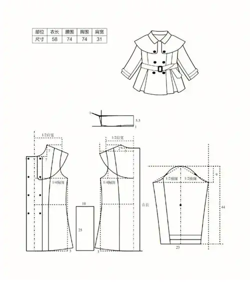 一大波女童衣服裁剪图