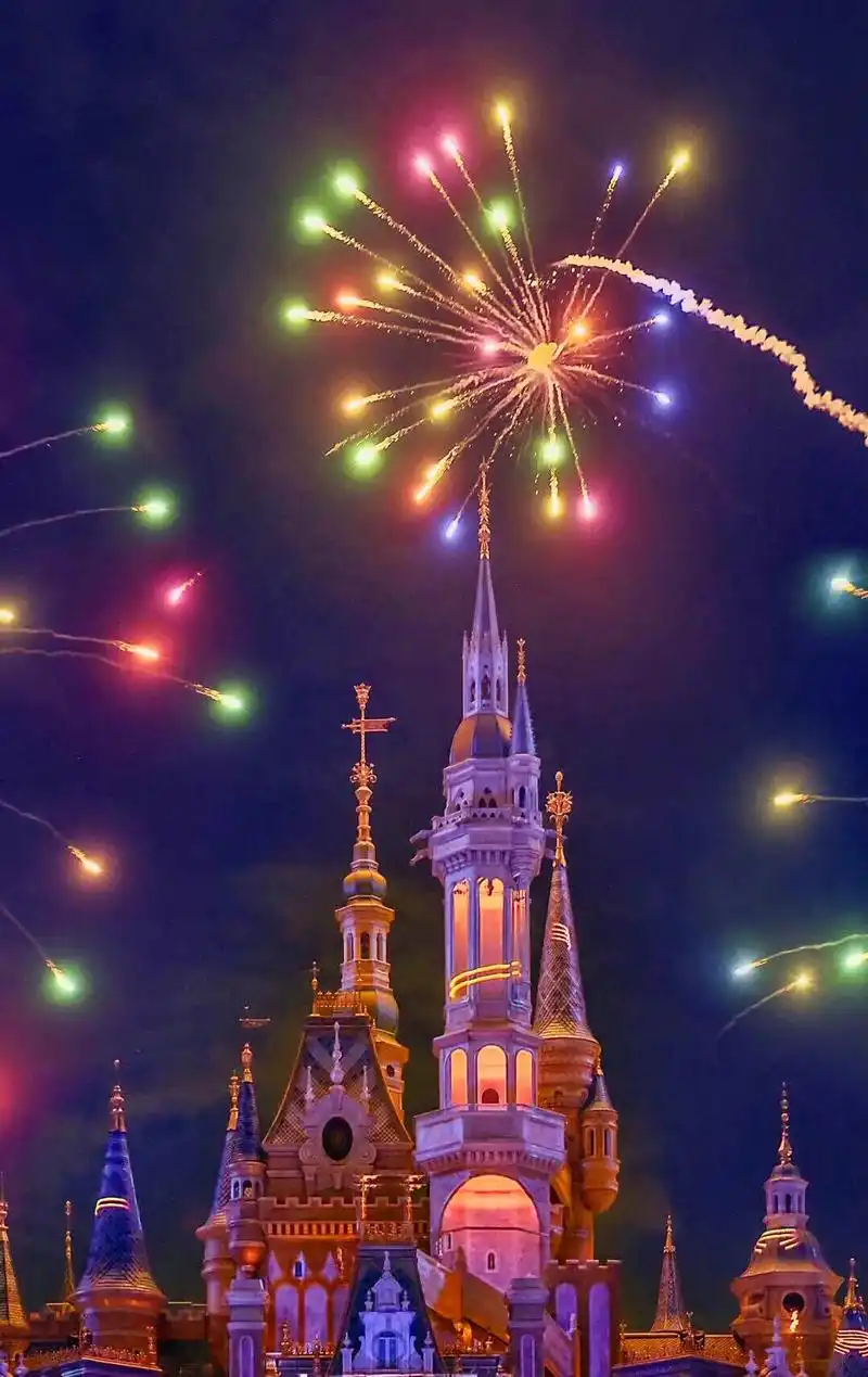 赶紧拿去给闺蜜当微信聊天背景[烟花]多发几个试试#迪士尼烟花 - 抖音