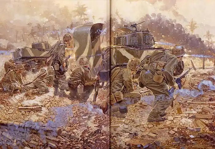 描绘太平洋战争的一些绘画作品