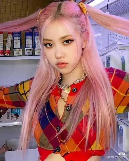 blackpink全员粉发ins风造型头像