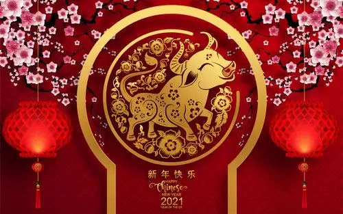 35款2021中国新年牛年春节红包贺卡海报台历设计ai矢量素材2021